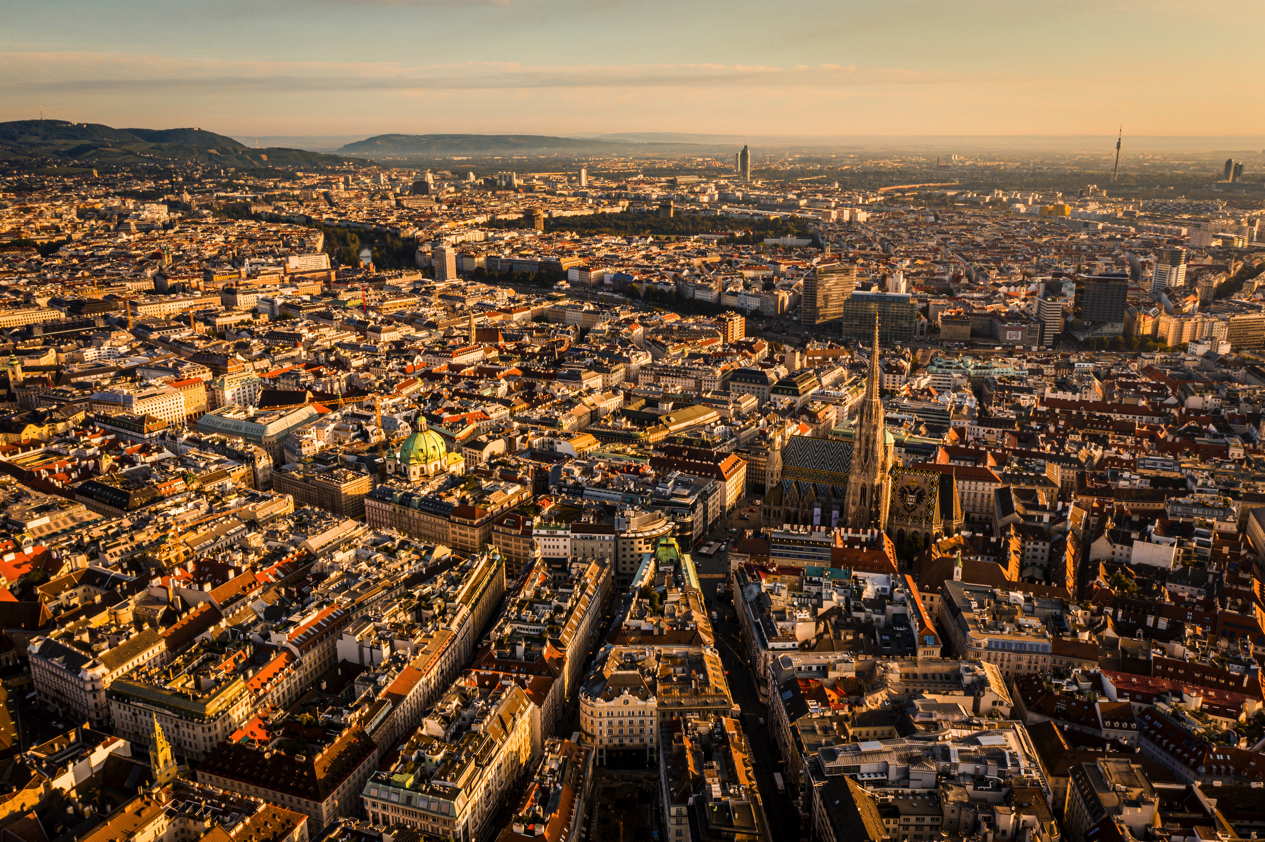 Picture of Vienna's skyline in the morning